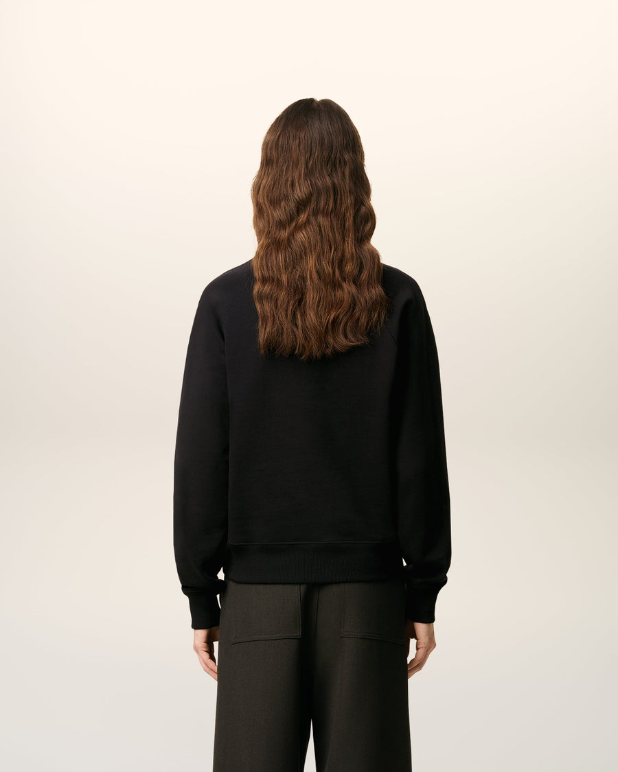Black Cotton Ami De Coeur Sweatshirt