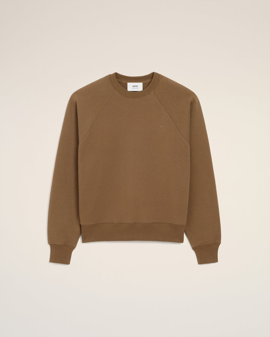 Brown Cotton Ami De Coeur Sweatshirt