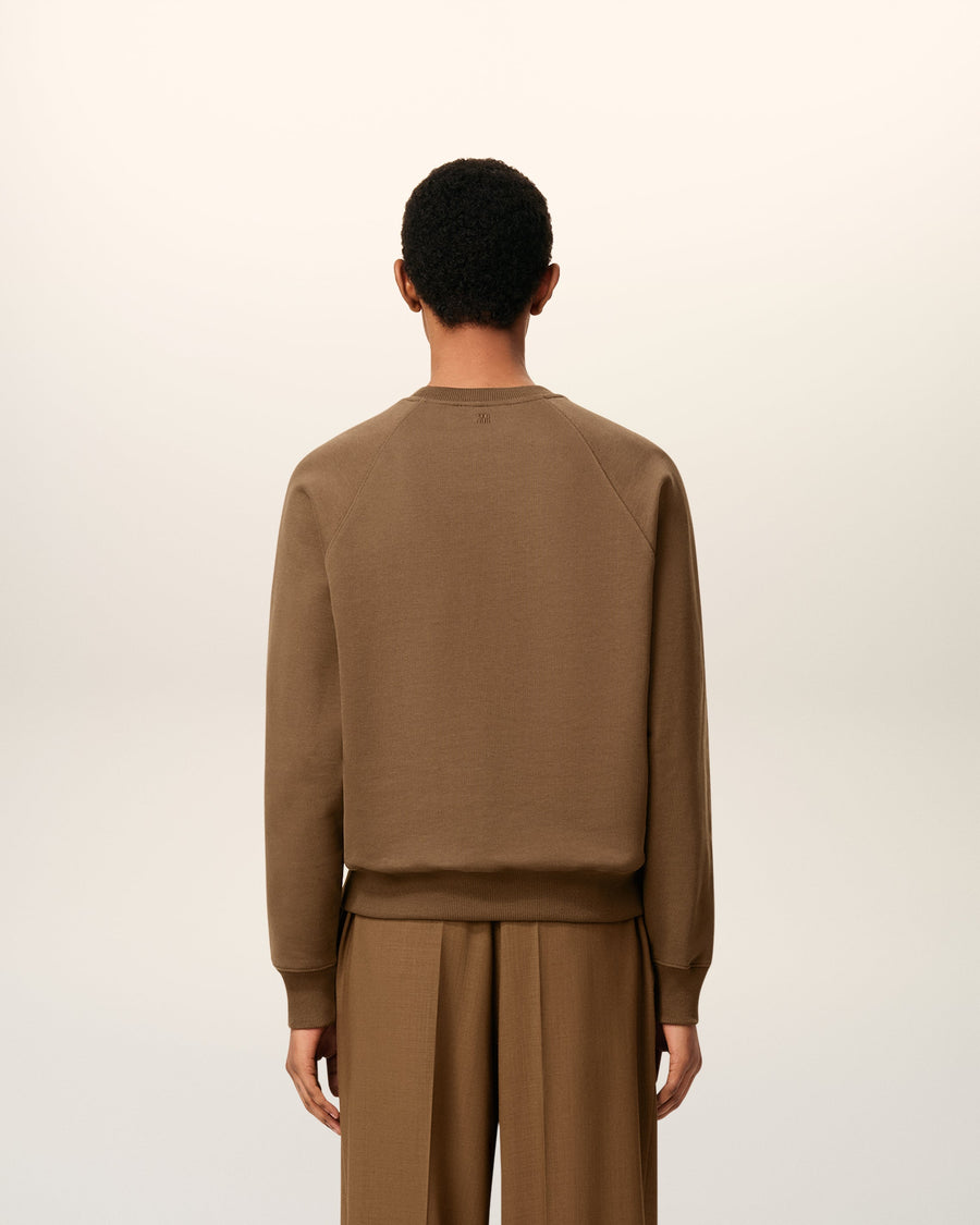 Brown Cotton Ami De Coeur Sweatshirt