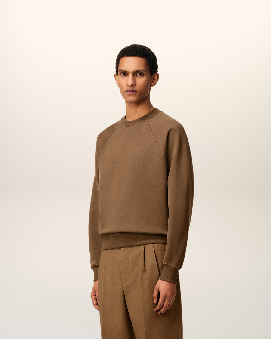 Brown Cotton Ami De Coeur Sweatshirt