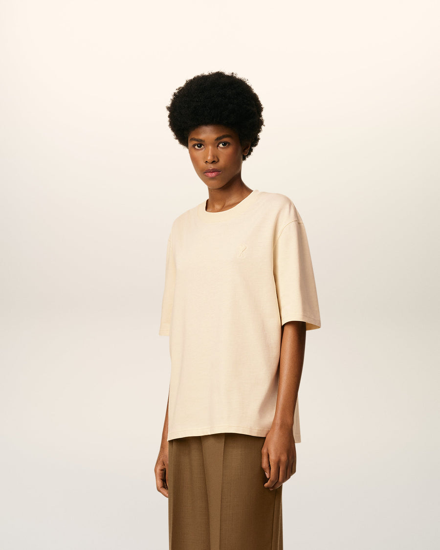 White Cotton Ami De Coeur T-shirt