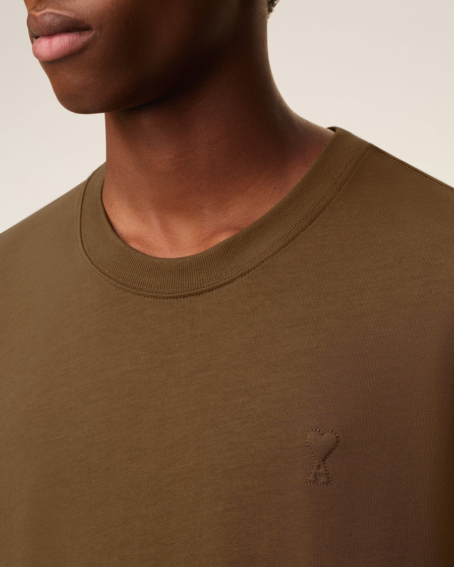Brown Cotton Ami De Coeur T-shirt