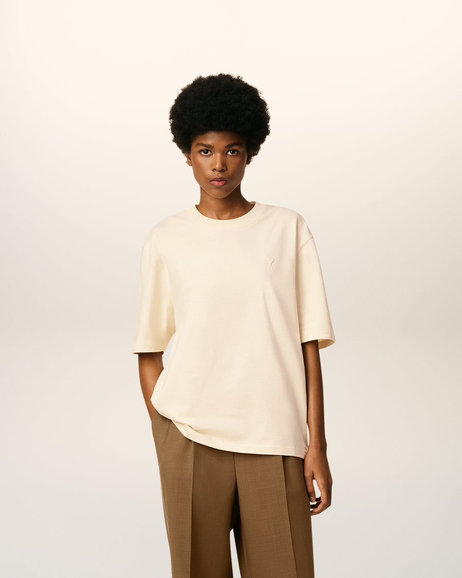 White Cotton Ami De Coeur T-shirt