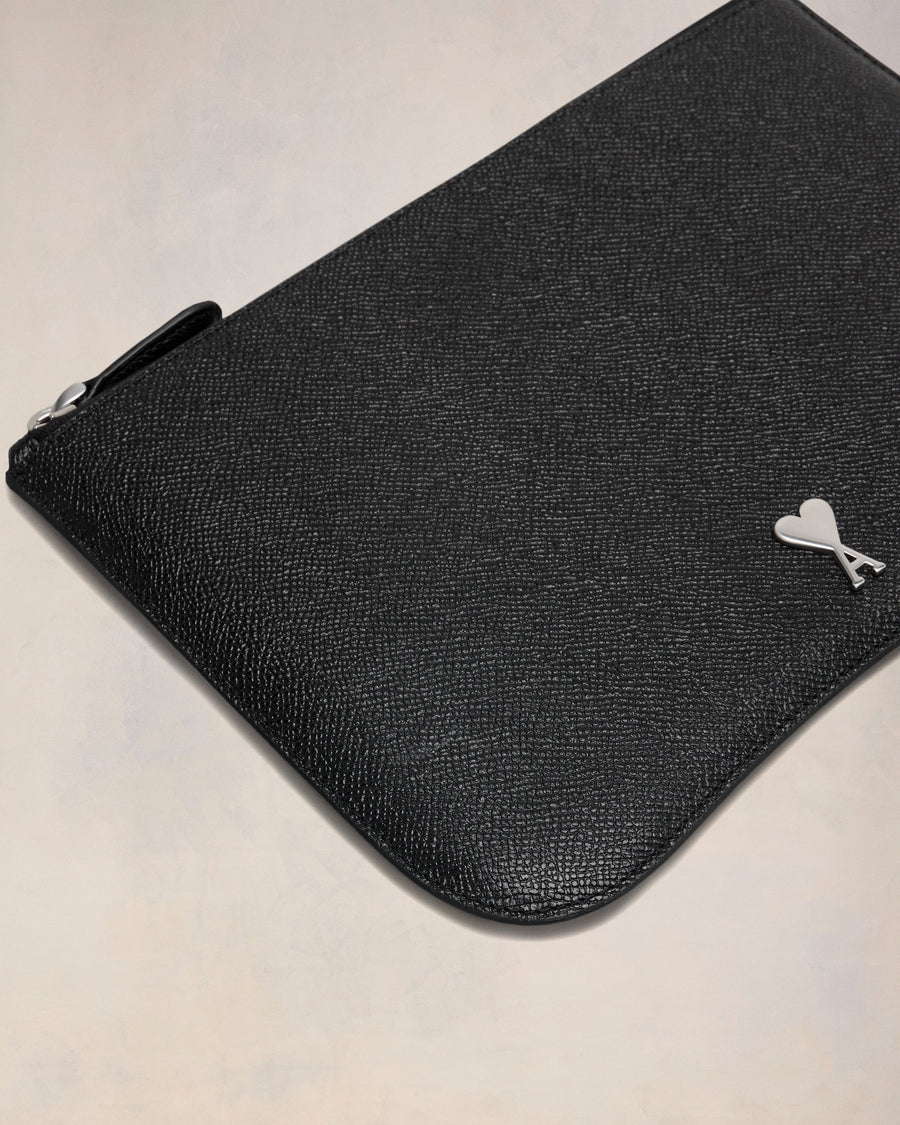 Black Leather Paris Paris Pouch