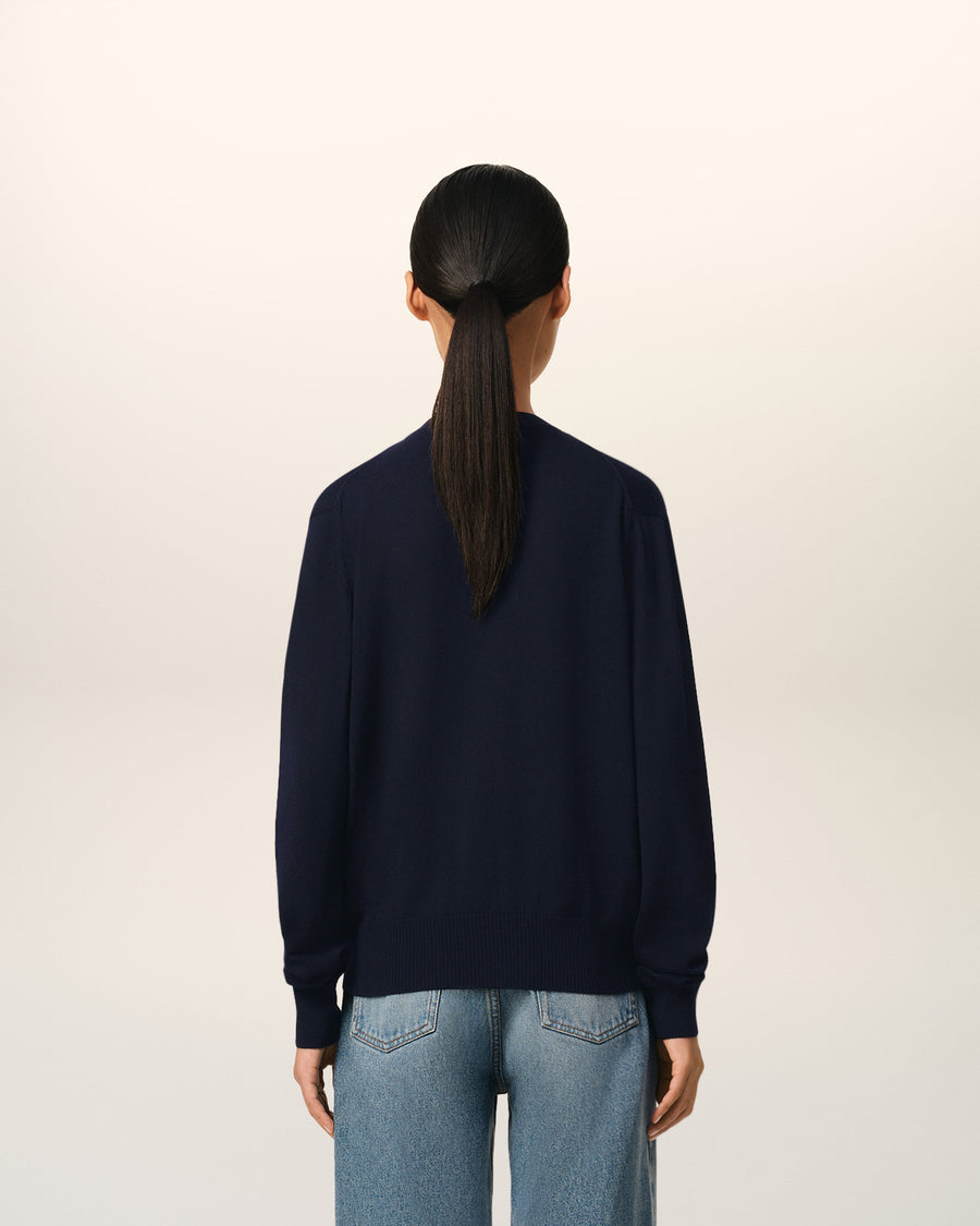 Navy Wool Ami de Coeur Cardigan