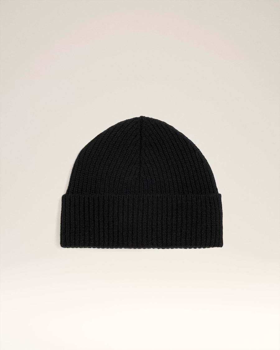 Black Merino Wool Ami De Coeur Beanie