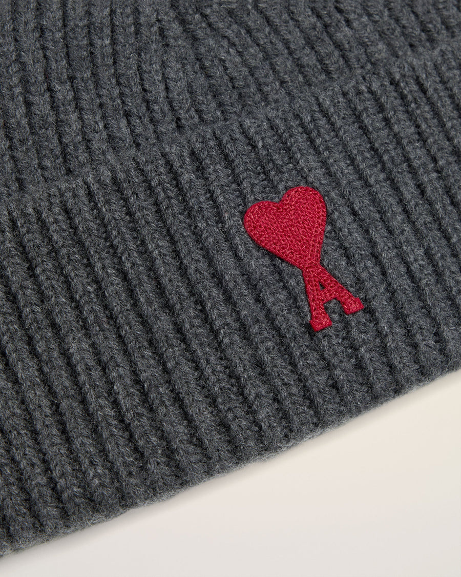 Grey Merino Wool Ami De Coeur Beanie
