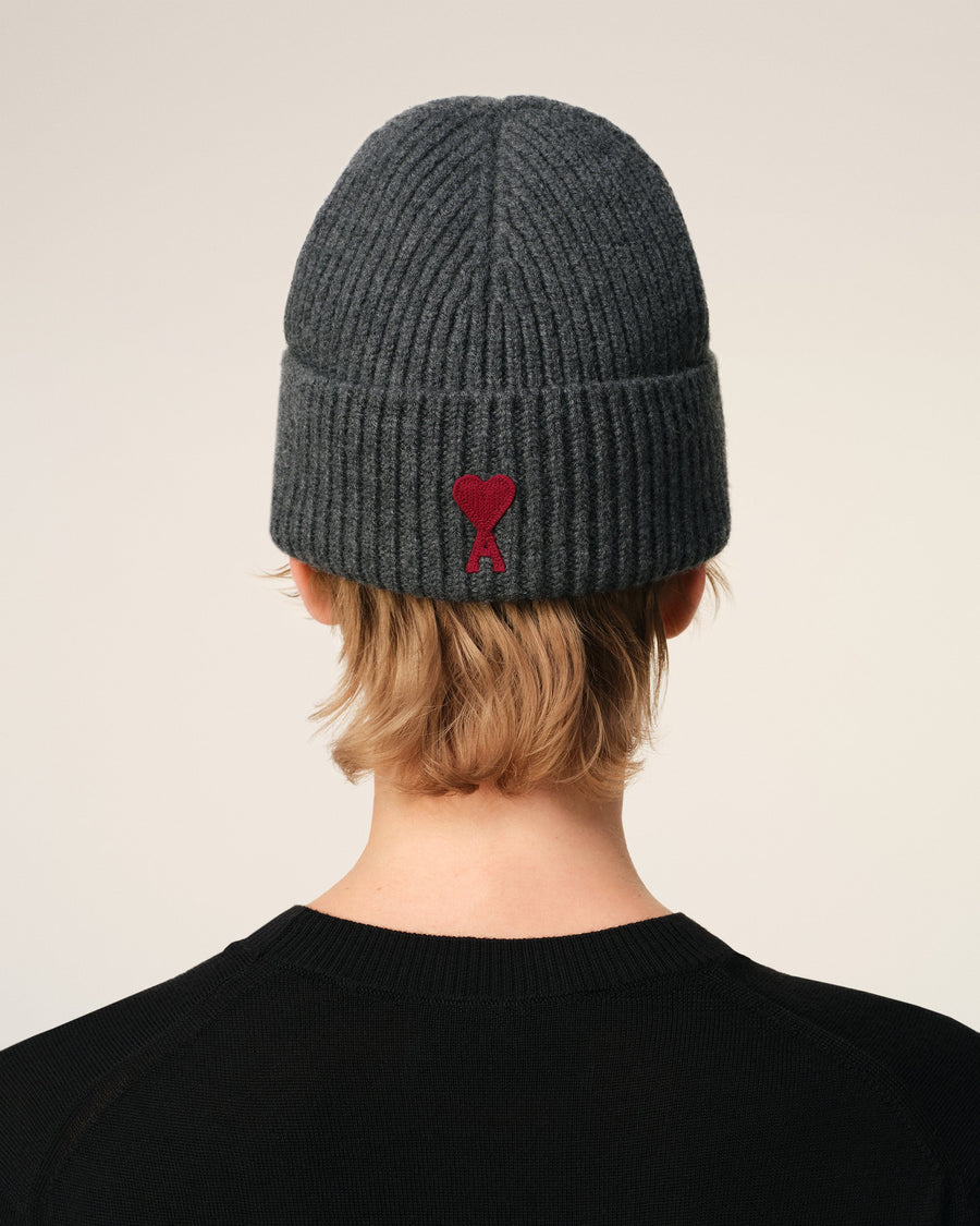 Grey Merino Wool Ami De Coeur Beanie