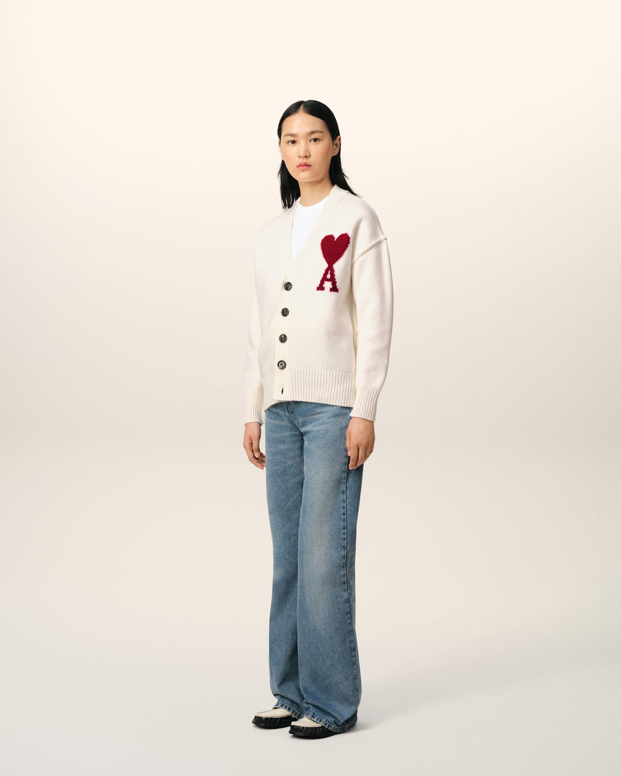 White Wool Ami de Coeur Cardigan