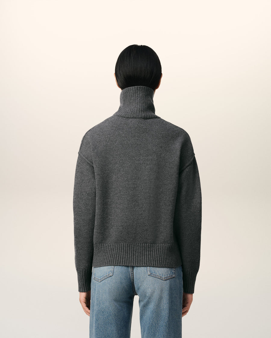 Grey Wool Ami de Coeur Sweater