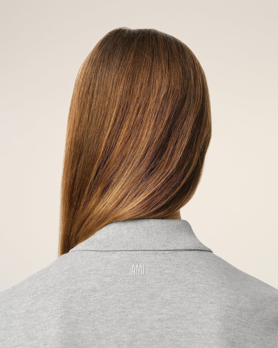 Grey Cotton Ami de Coeur Polo Shirt