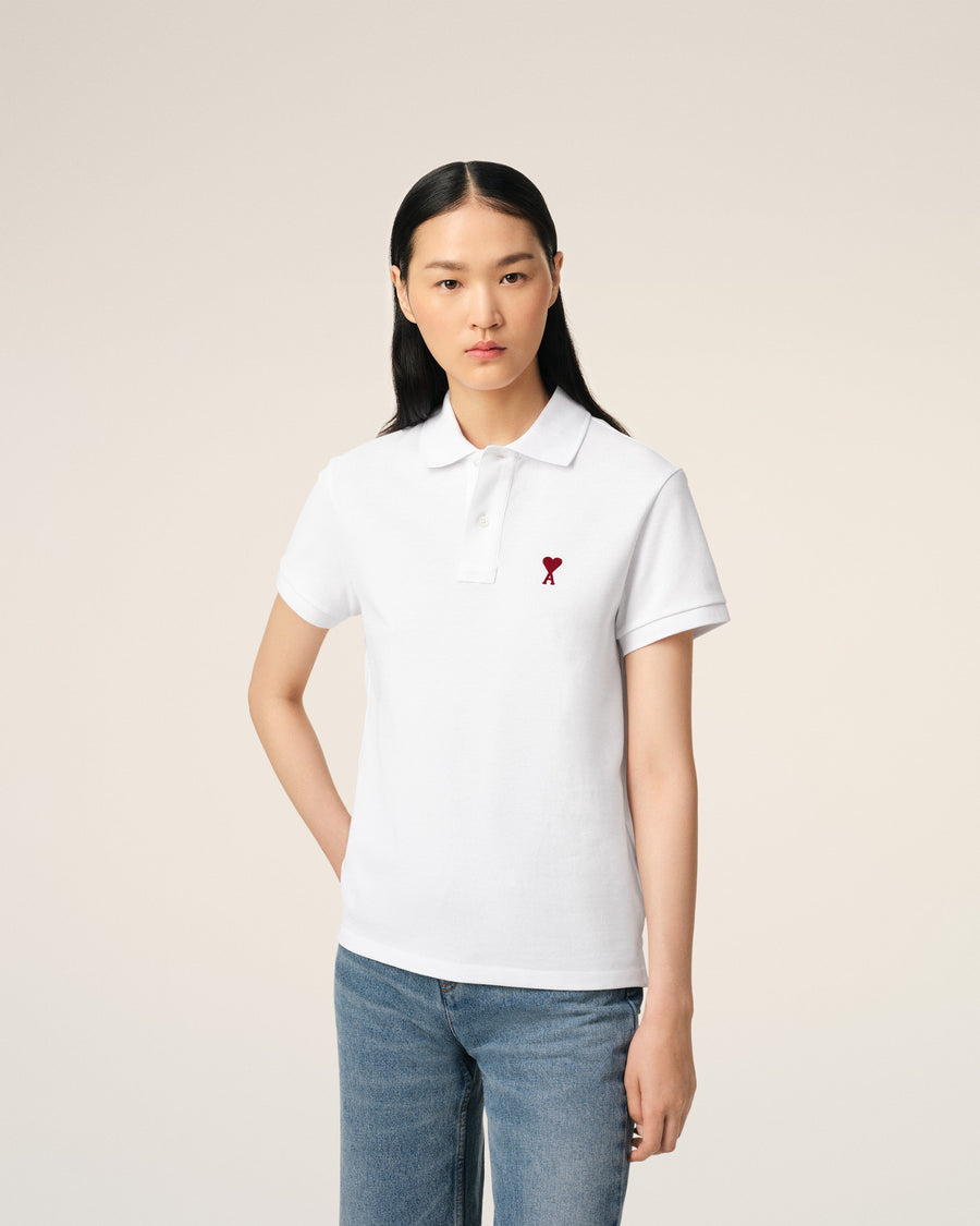 White Organic Cotton Ami De Coeur Polo Shirt