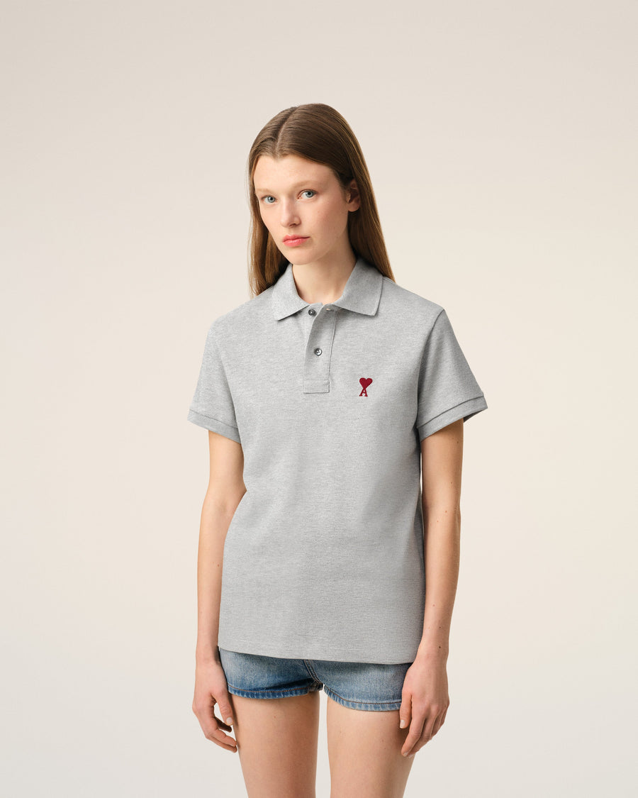 Grey Cotton Ami de Coeur Polo Shirt