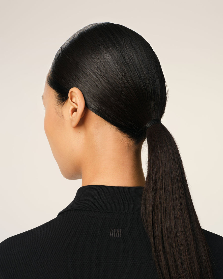Black Organic Cotton Ami De Coeur Polo Shirt