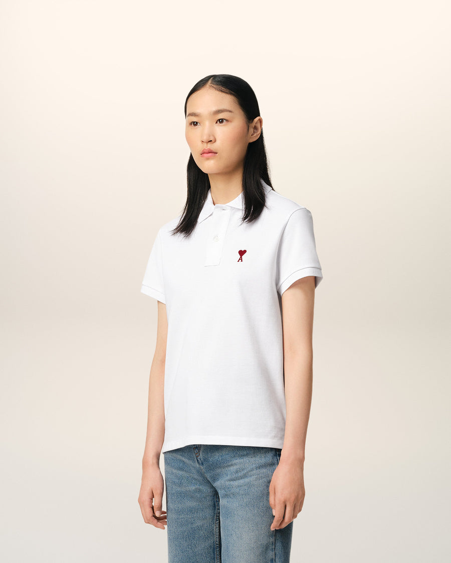 White Organic Cotton Ami De Coeur Polo Shirt