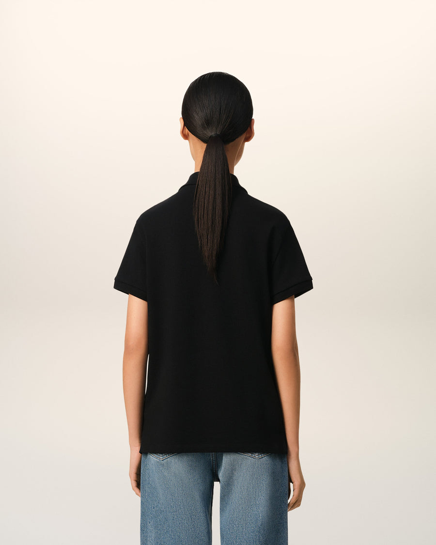 Black Organic Cotton Ami De Coeur Polo Shirt