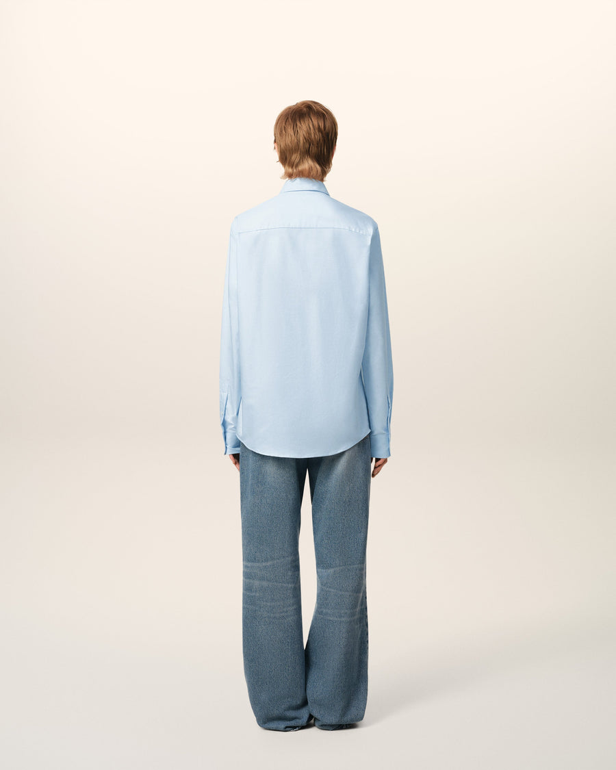 Blue Cotton Button Down Ami De Coeur Shirt