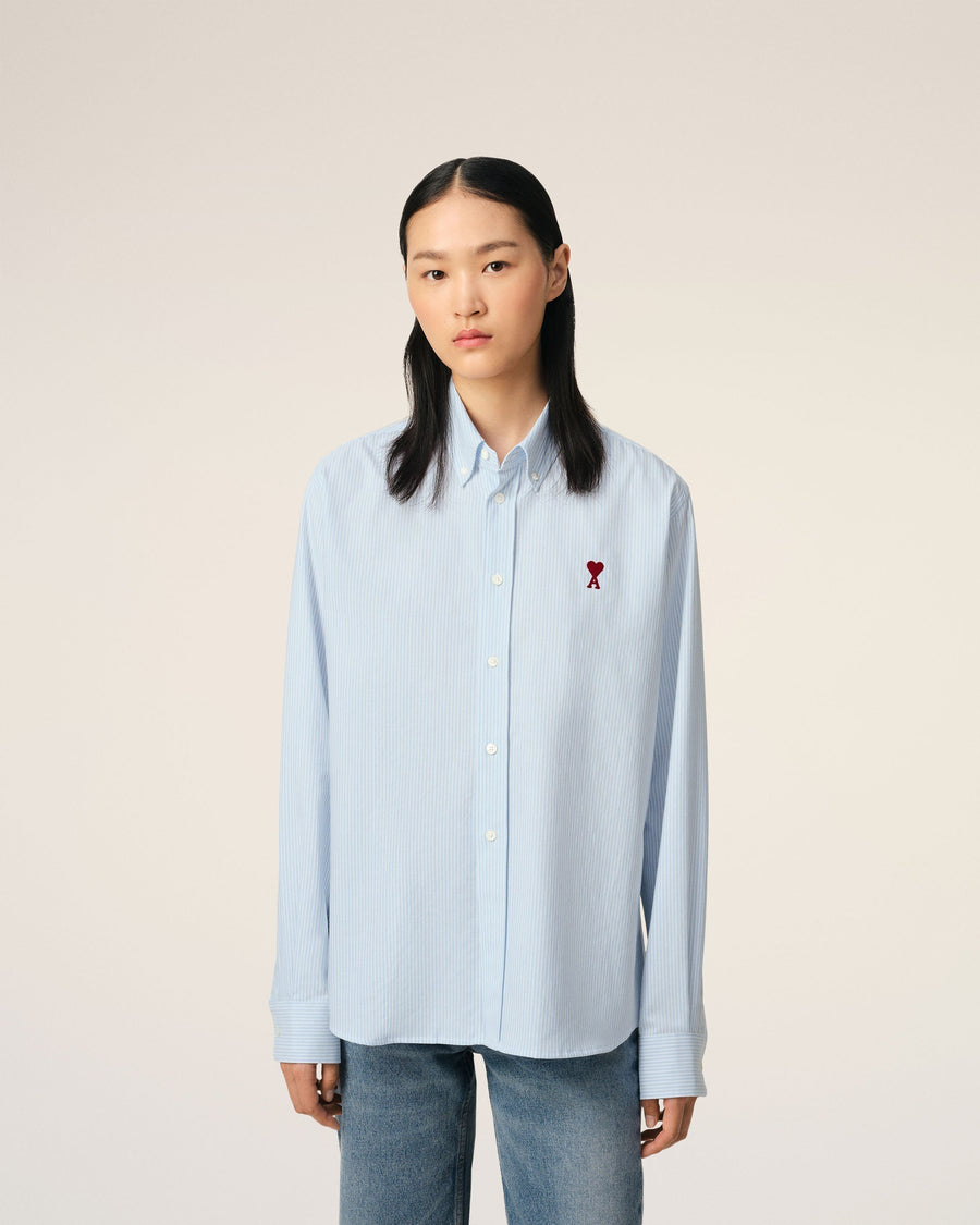 Blue Cotton Button Down Ami De Coeur Shirt