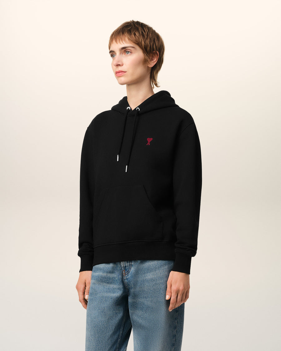 Black Organic Cotton  Ami De Coeur Hoodie