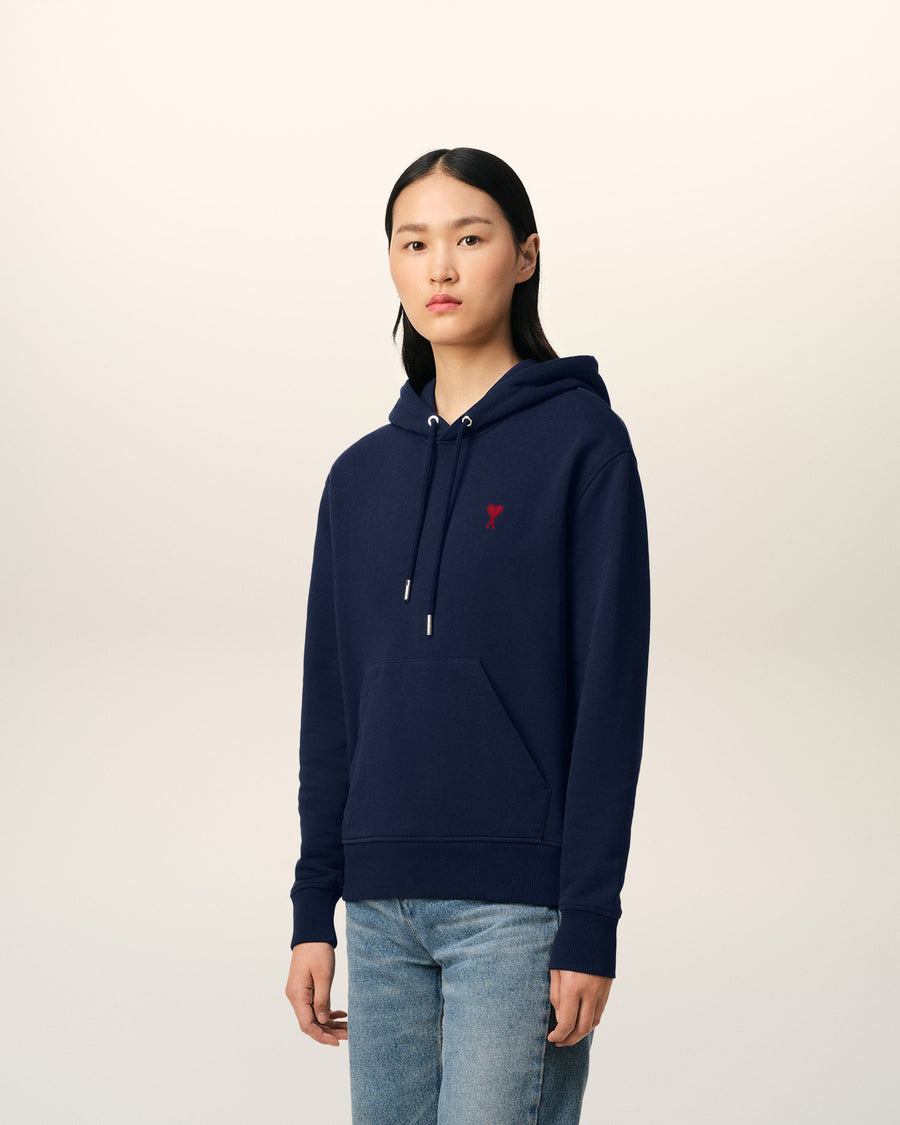 Blue Organic Cotton  Ami De Coeur Hoodie