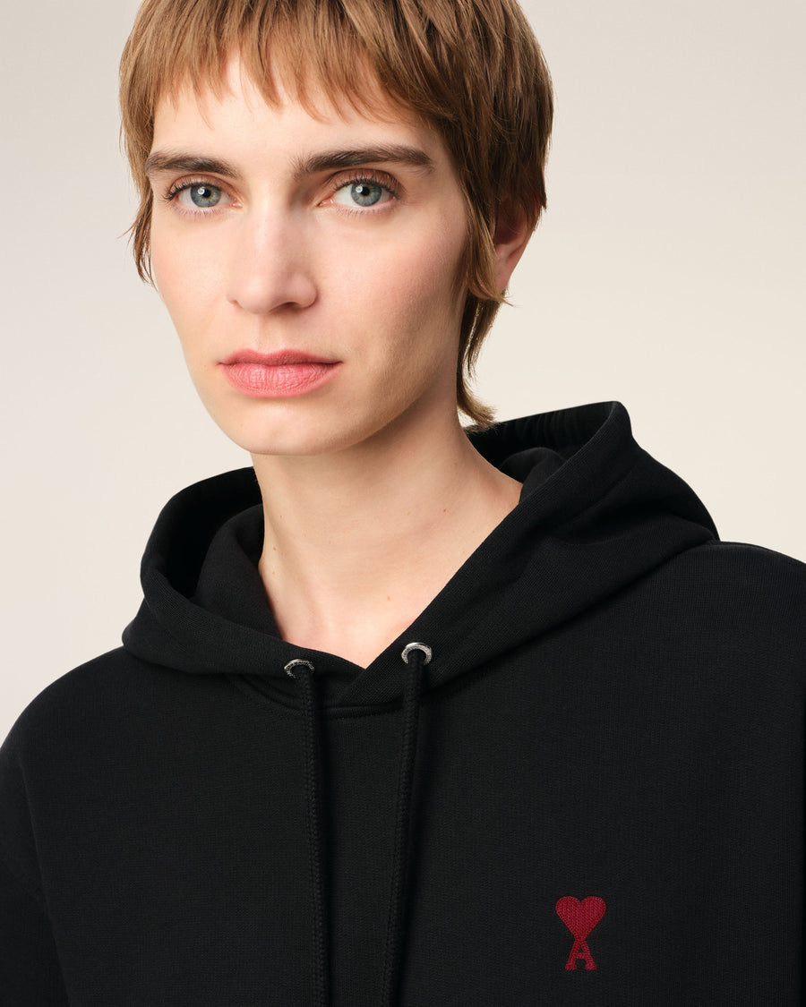 Black Organic Cotton  Ami De Coeur Hoodie