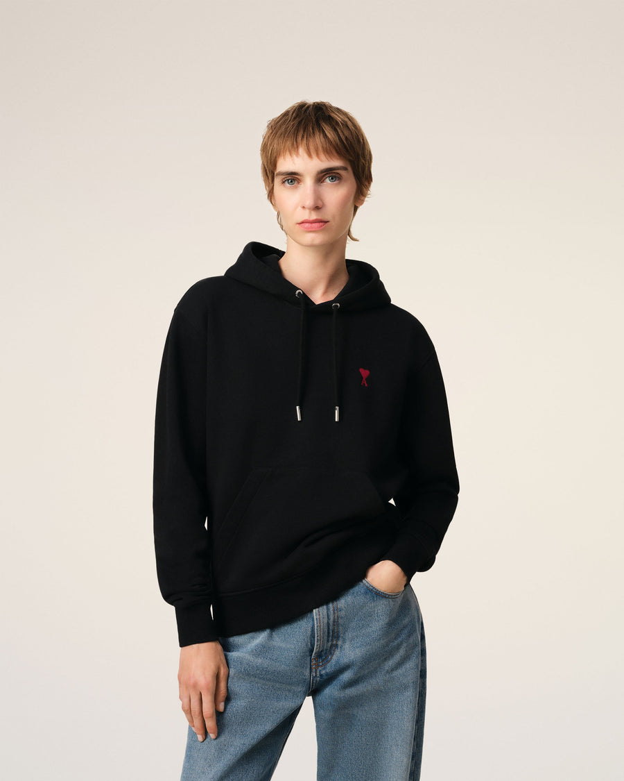 Black Organic Cotton  Ami De Coeur Hoodie