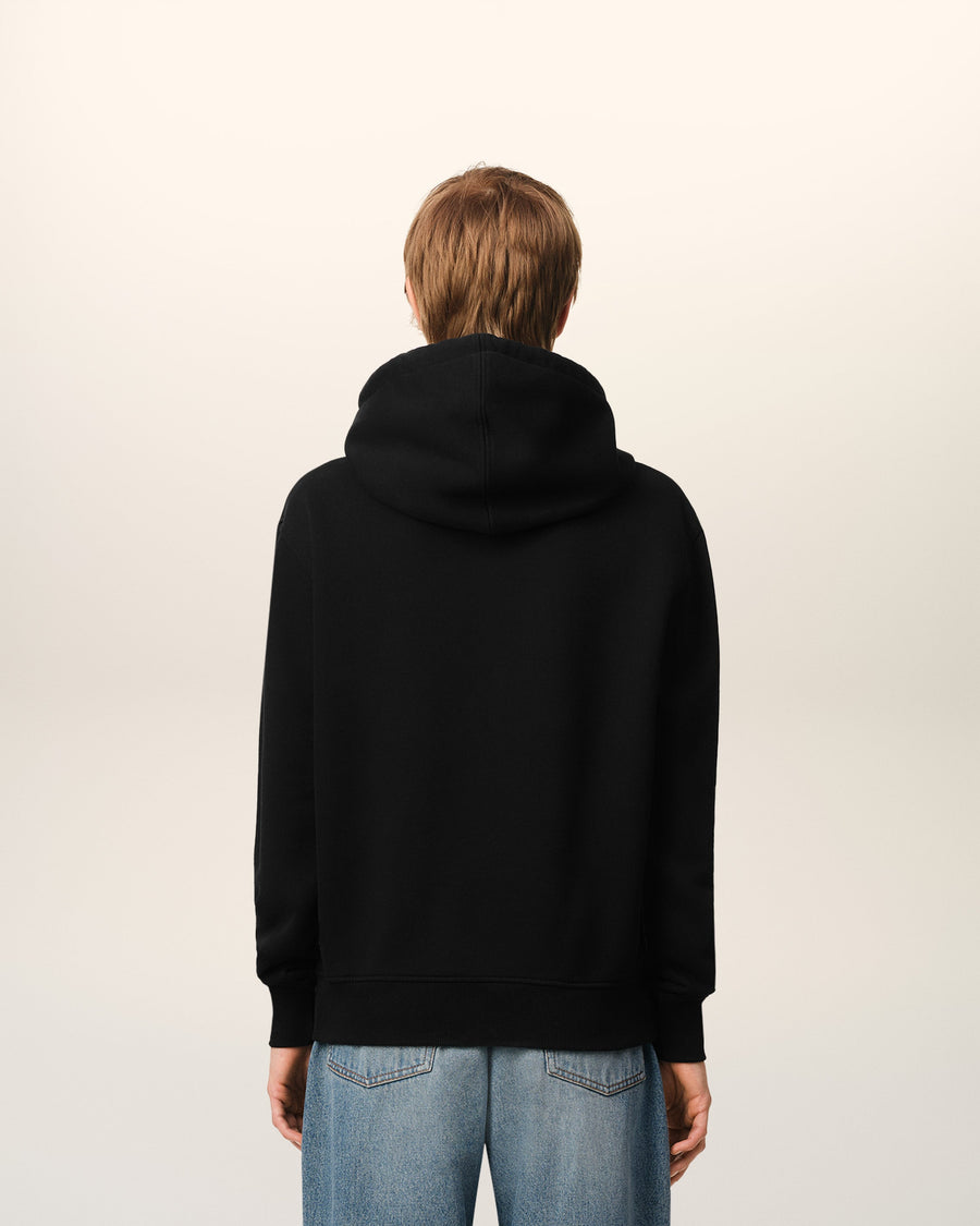 Black Organic Cotton  Ami De Coeur Hoodie