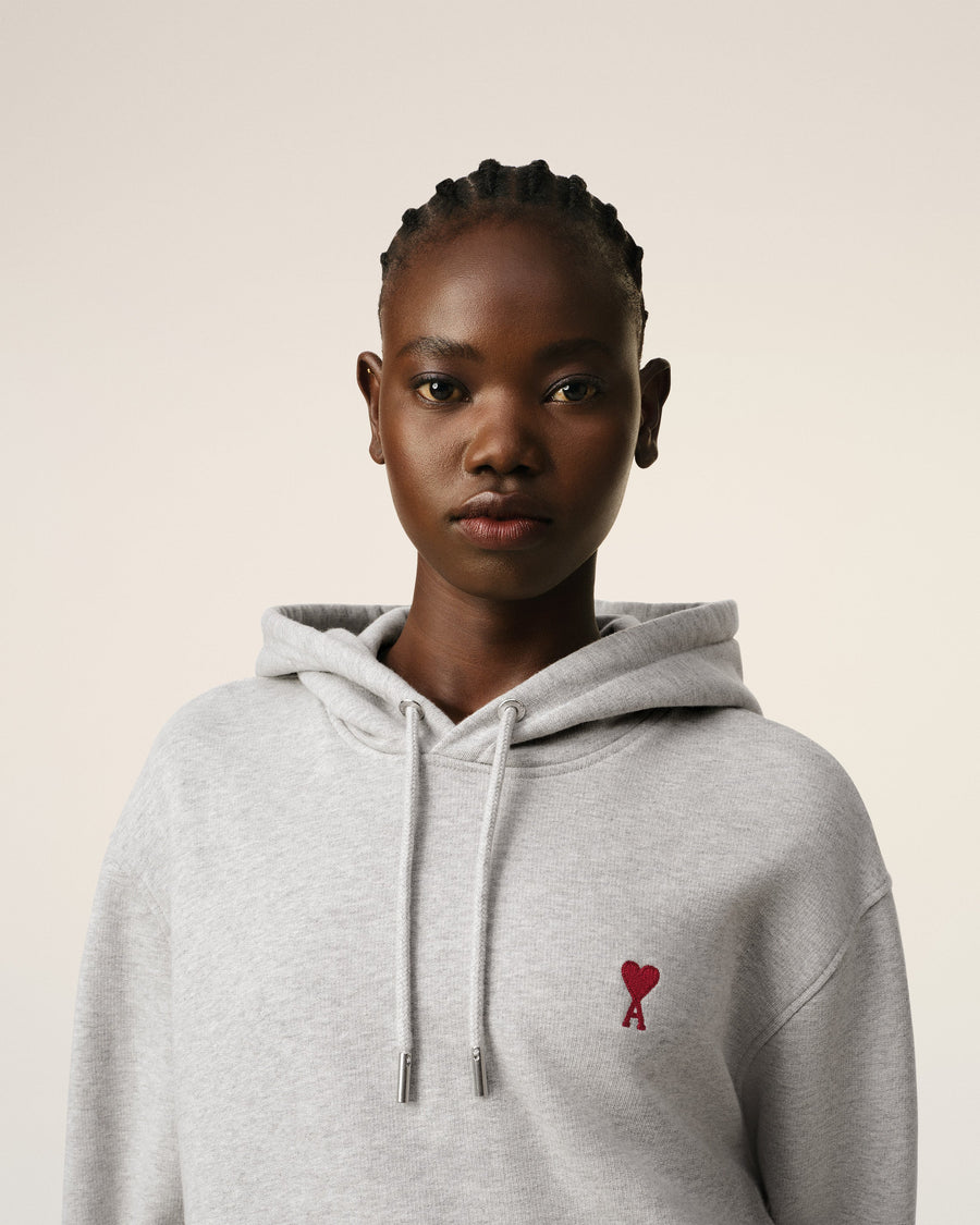 Grey Cotton Ami de Coeur Hoodie