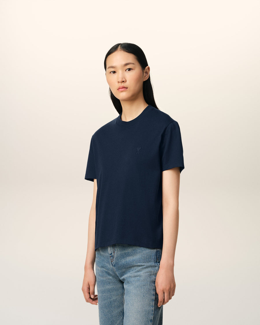 Navy Cotton Ami de Coeur T-Shirt