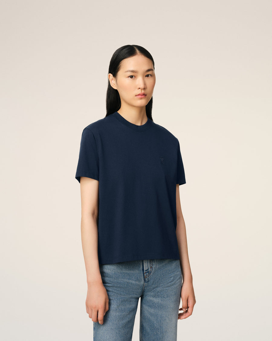 Navy Cotton Ami de Coeur T-Shirt