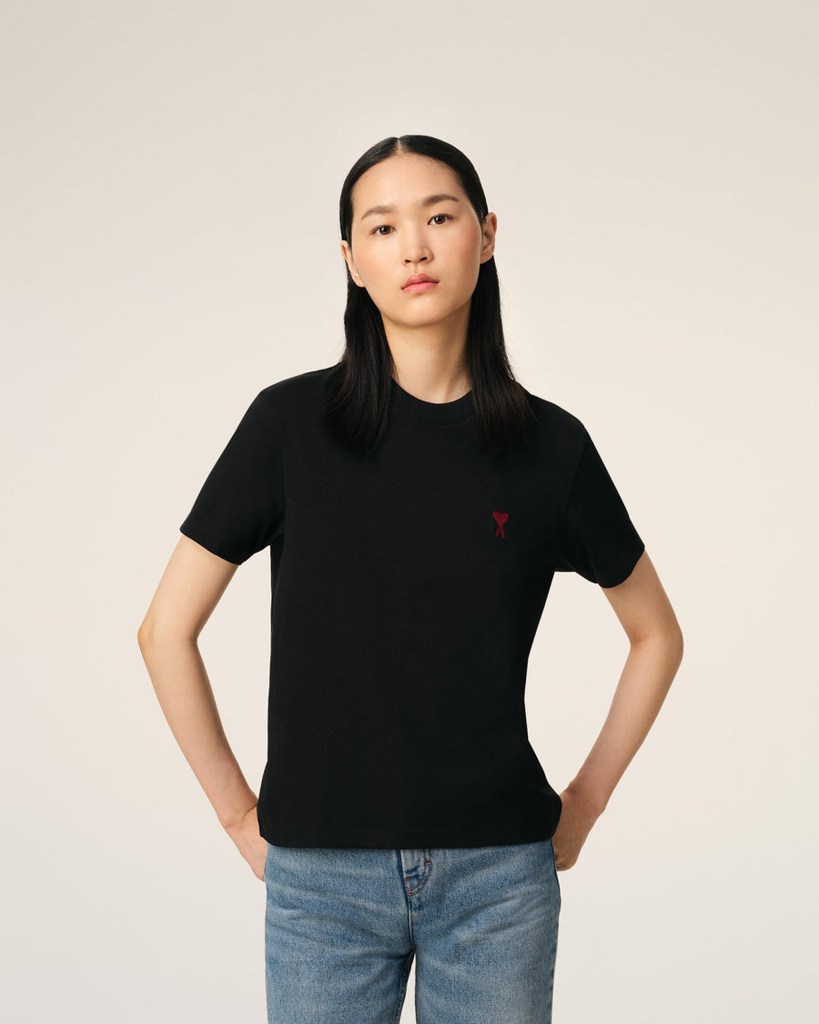 Black Organic Cotton  Ami De Coeur T-shirt