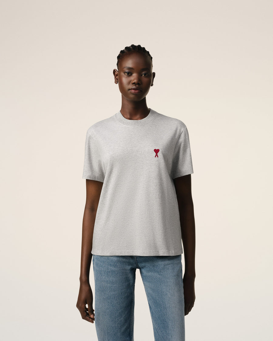 Grey Cotton Ami de Coeur T-Shirt