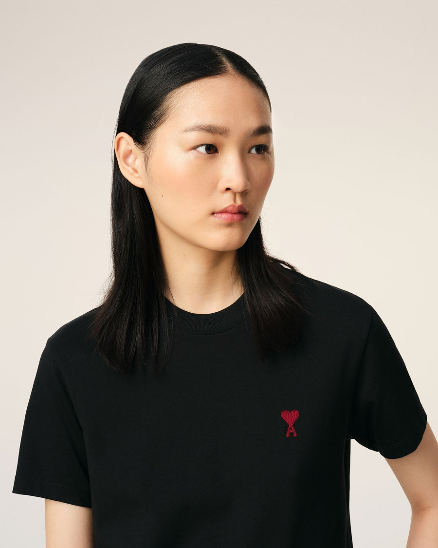 Black Organic Cotton  Ami De Coeur T-shirt