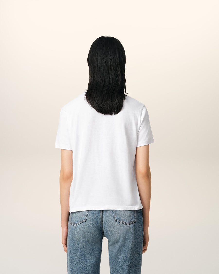 White Organic Cotton  Ami De Coeur T-shirt