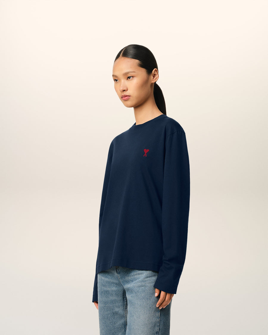 Blue Organic Cotton  Ami De Coeur T-shirt