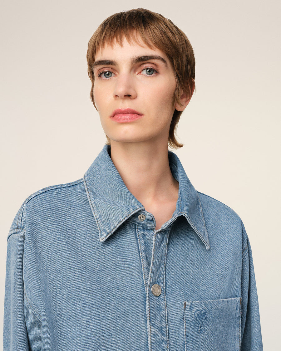 Blue Cotton Ami de Coeur Overshirt