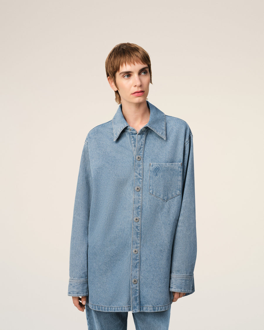 Blue Cotton Ami de Coeur Overshirt