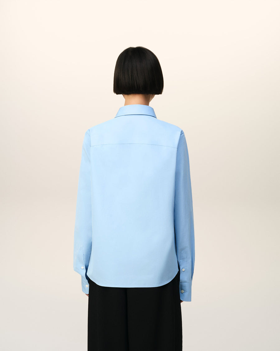 Blue Cotton Ami de Coeur Classic Shirt