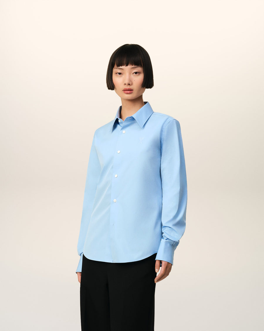 Blue Cotton Ami de Coeur Classic Shirt