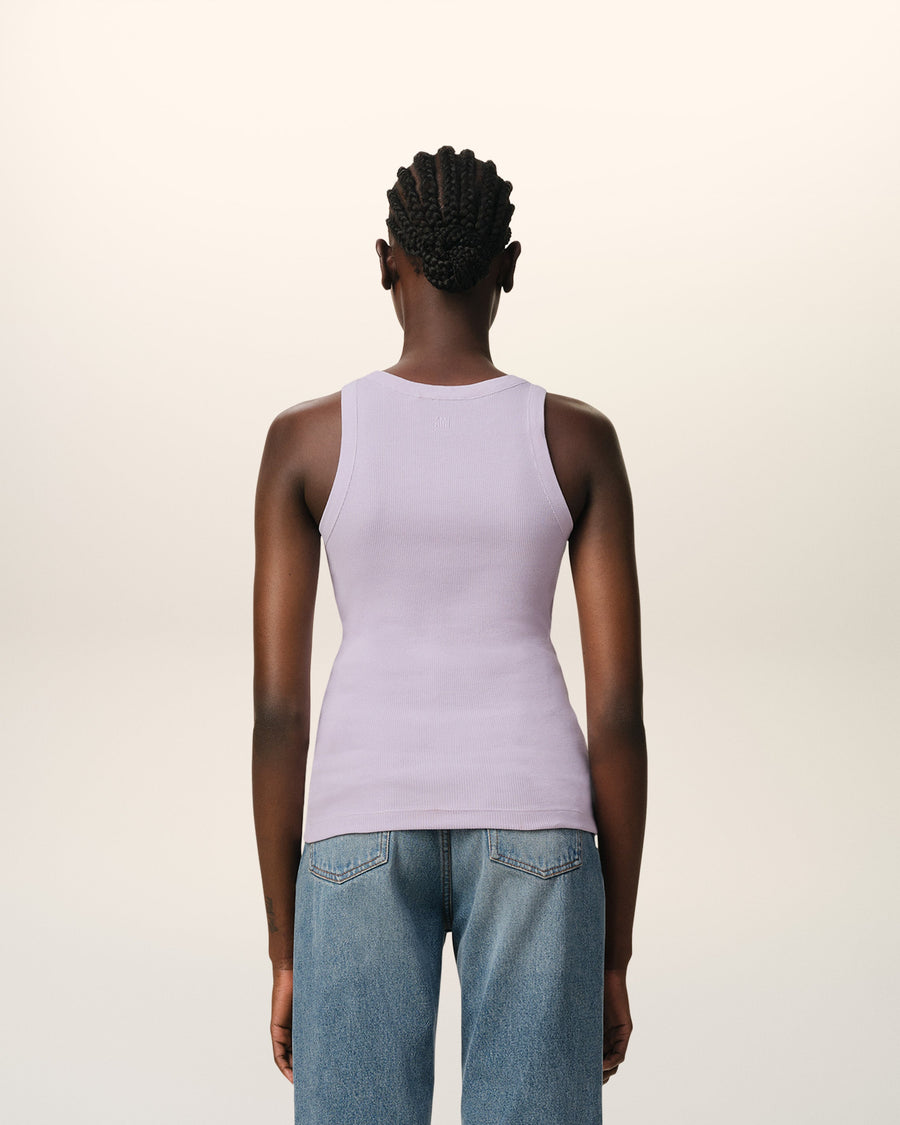 Purple Cotton Rib Ami de Coeur Tanktop