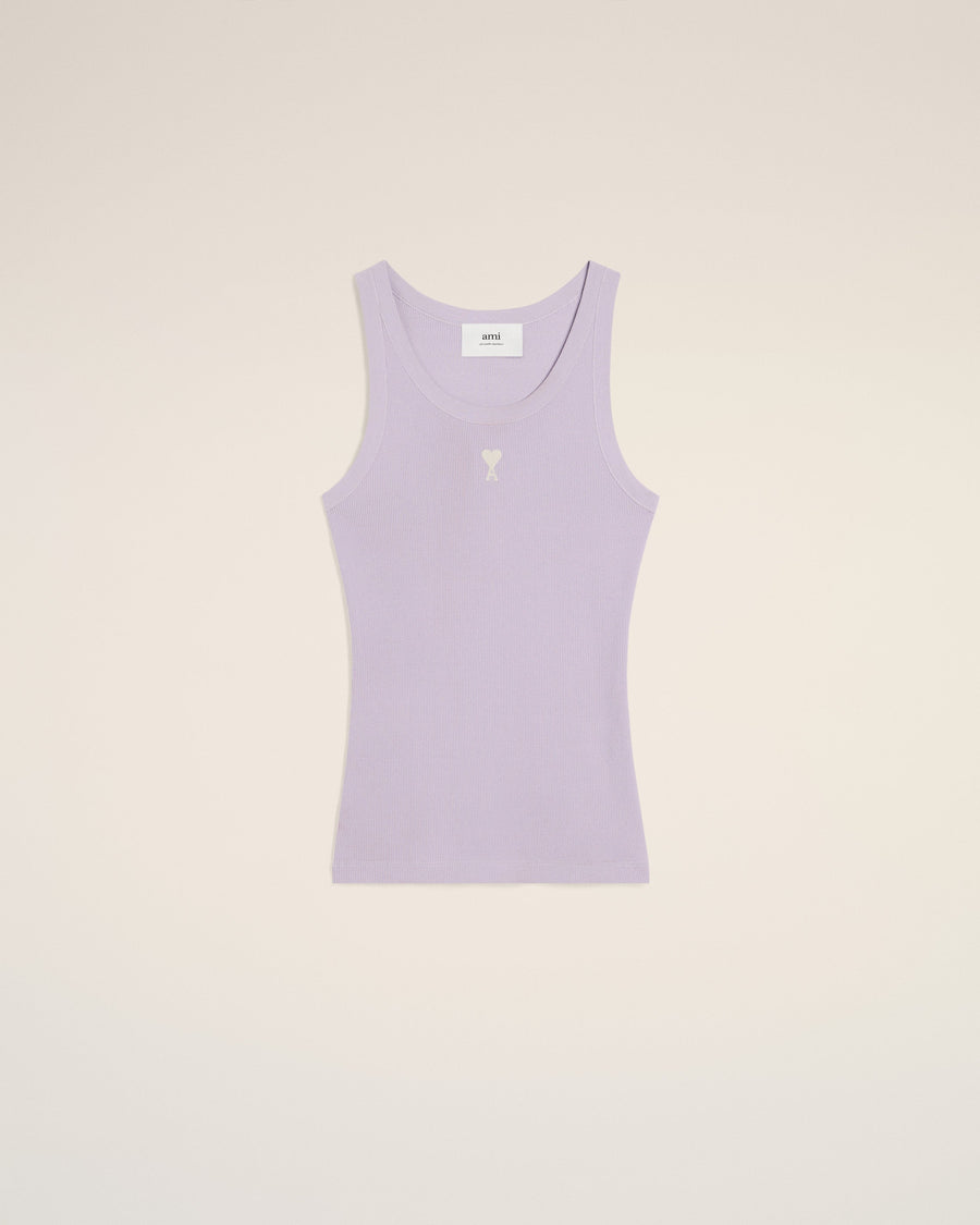 Purple Cotton Rib Ami de Coeur Tanktop