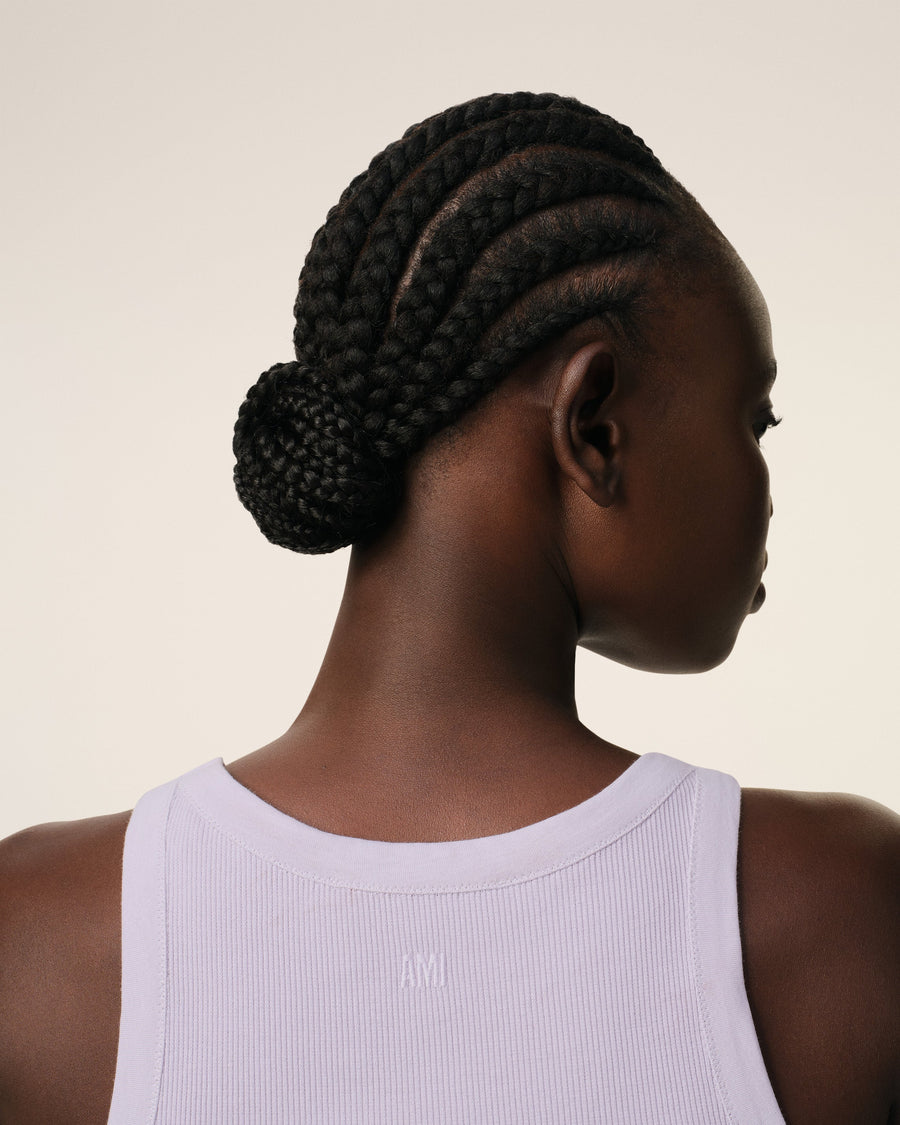 Purple Cotton Rib Ami de Coeur Tanktop