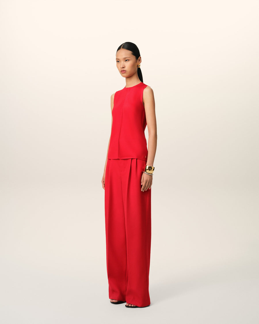 Red Sleeveless Top