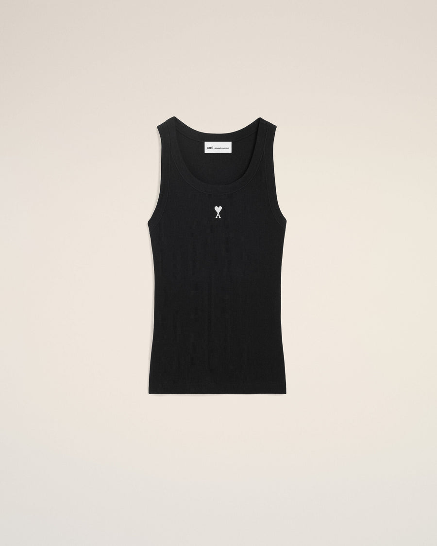 Black Cotton Ami De Coeur Tanktop