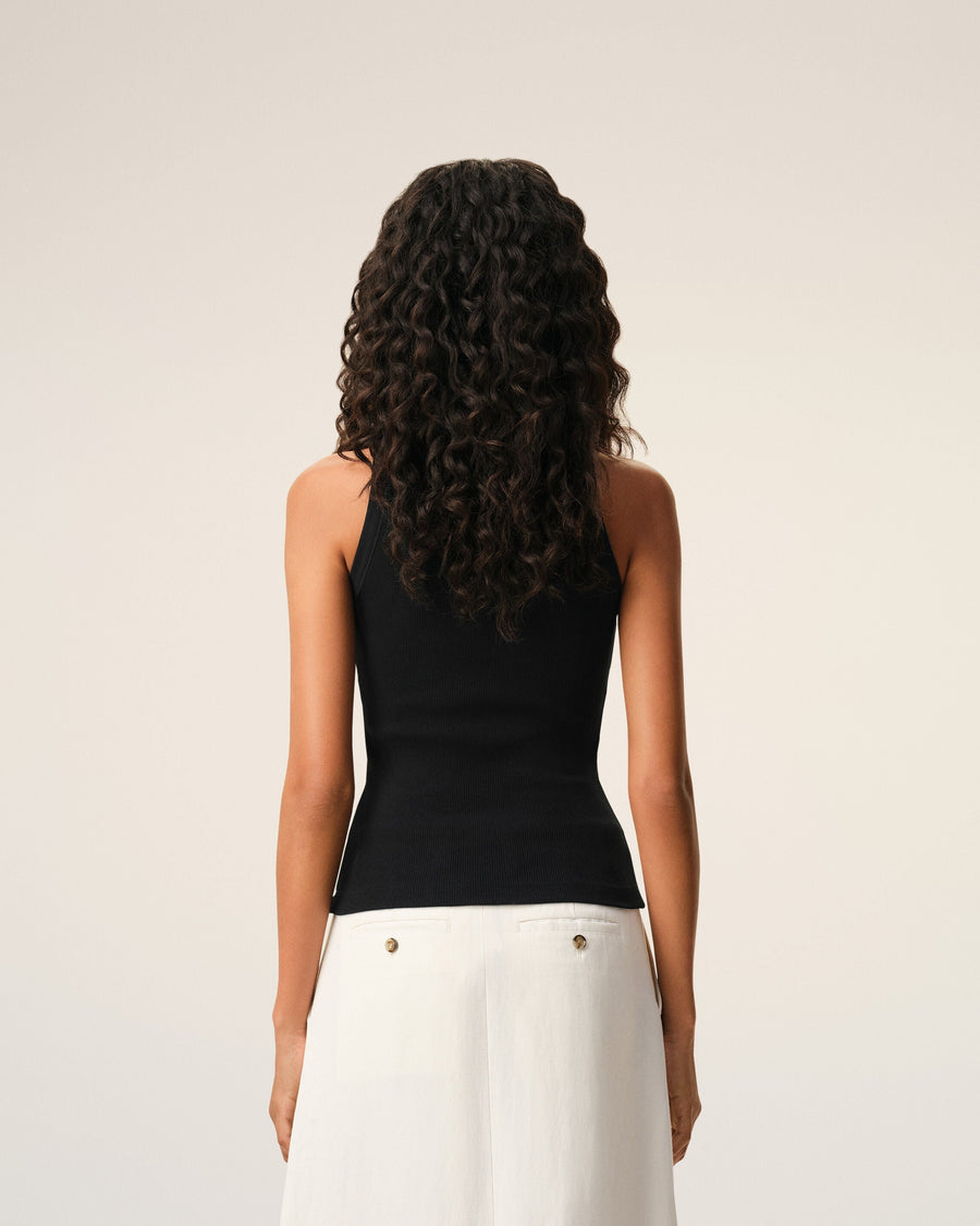 Black Cotton Ami De Coeur Tanktop