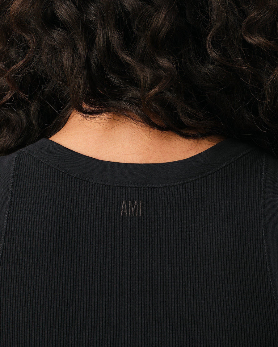 Black Cotton Ami De Coeur Tanktop