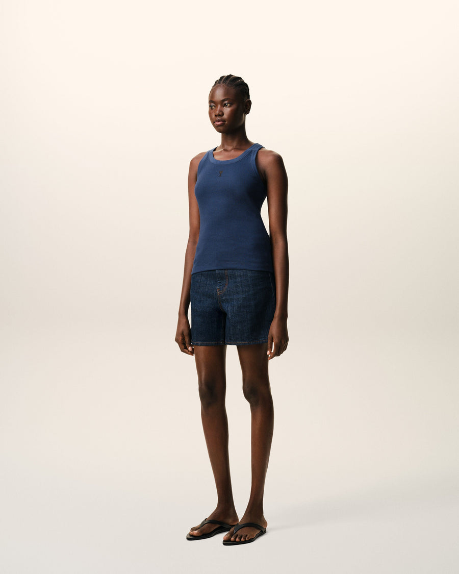 Blue Cotton Ami De Coeur Tanktop