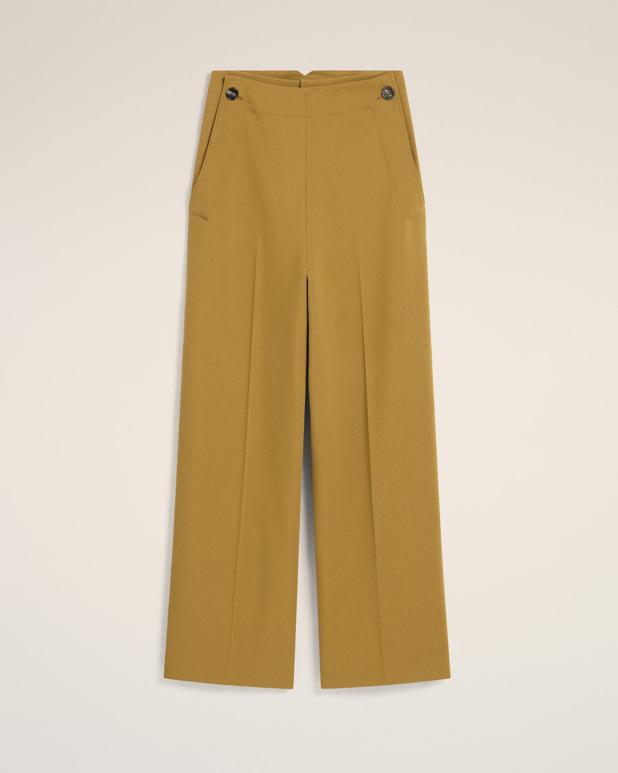 Mustard Wool Sailor Trousers