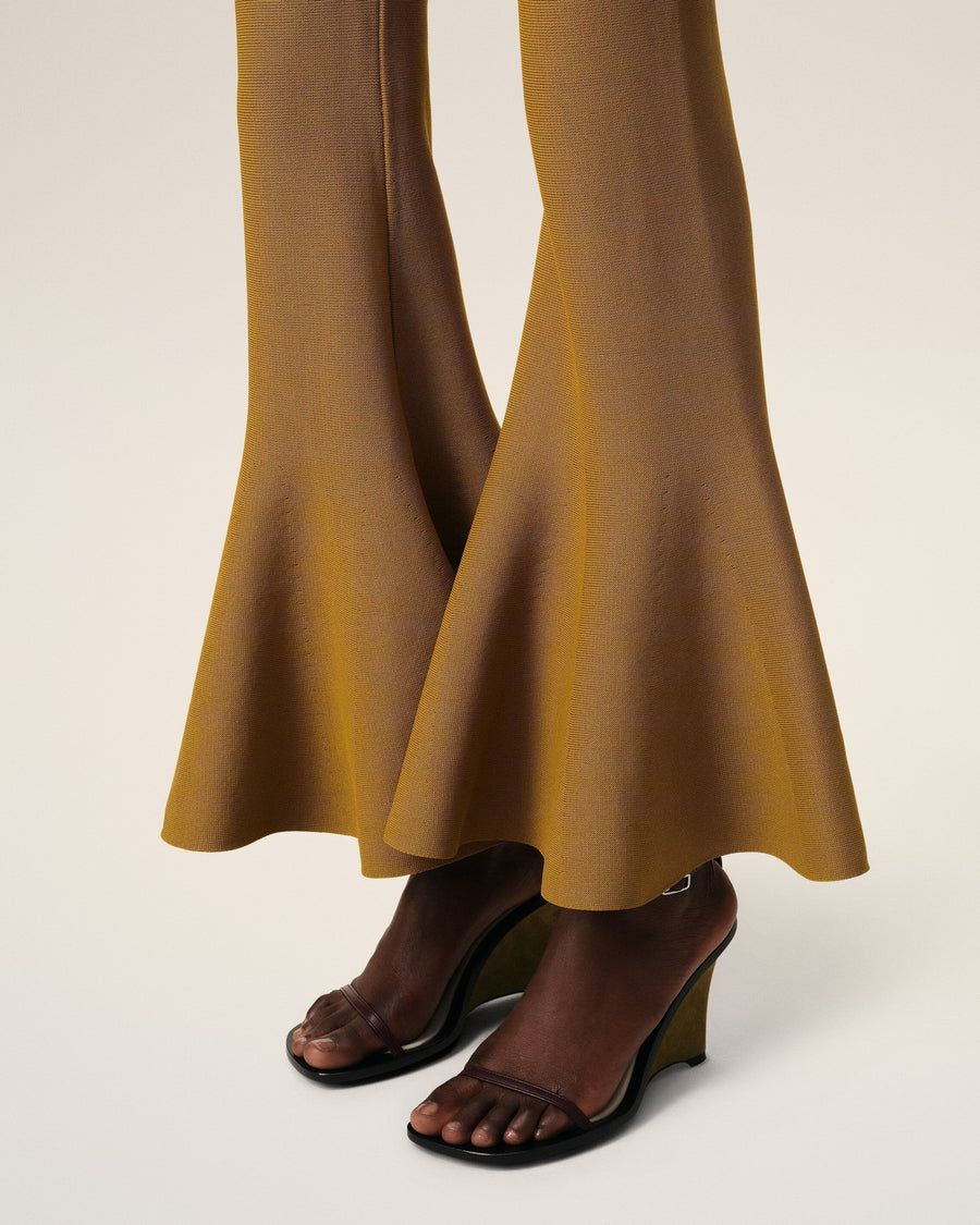 Mustard Godet Short Trousers