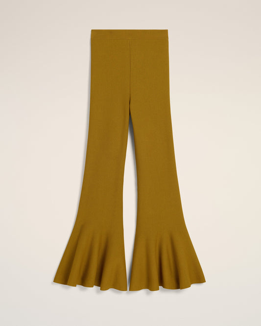 Mustard Godet Short Trousers